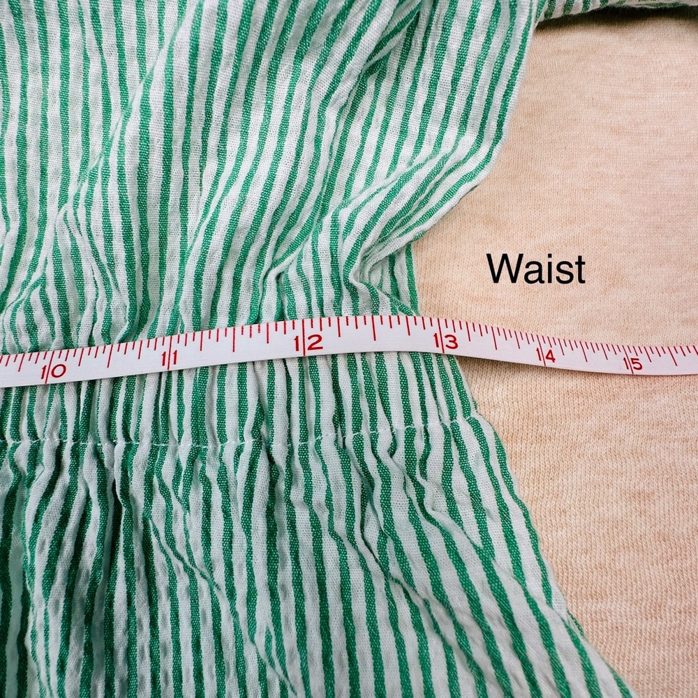Lilly Pulitzer Women Green Striped Long Sleeve Elastic Waist Belted Dress Size 6 - Picture 6 of 10
